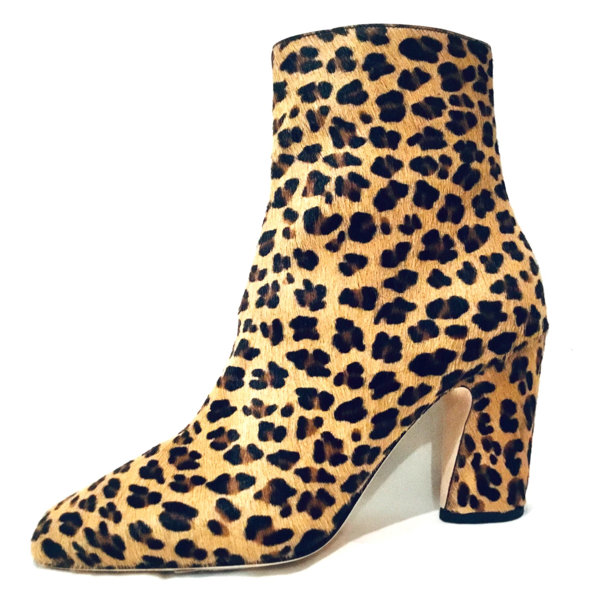 NEW JIMMY CHOO Zadie Cheetah Pony Calf Hair Ankle Boots Sz 8.5
