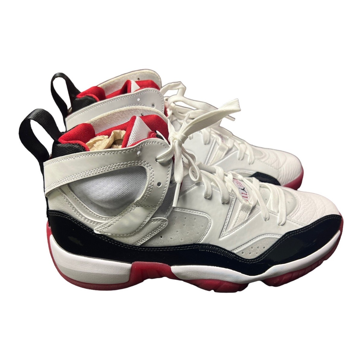 Jumpman Two Trey Mens Size 12 Nike Air Jordan Jumpman Two Trey 11 12 White Black BRED Red  main image 4