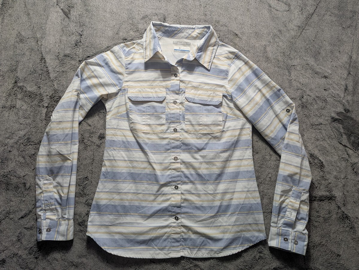 Columbia Long Sleeve Button Up Top Women's Size XS Omni Shade