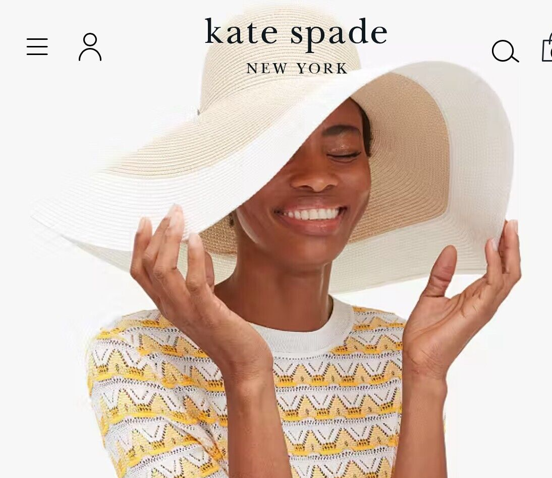 Kate Spade Cream Wide-Brimmed Sun Hat Kate Spade Women main image 2