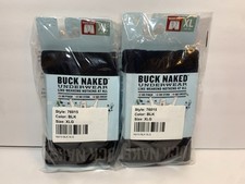 LOT x 2 Duluth Trading Buck Naked Boxer Briefs, Men's Size XL (40-42) BLACK NEW