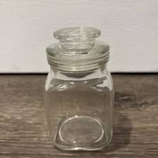 Vintage Glass Apothecary Jar 4.5 InSmall Clear Candy Storage Decor