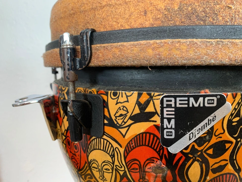 REMO Leon Mobley Signature DJEMBE Hand Drum 12" Mondo Acousticon Tunable READ - Image 3 of 4