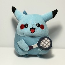 Vintage Mirage Pok mon Fat Pikachu Blue Tennis Racket 6" Bootleg Plush No Tags