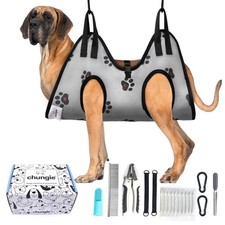 Dog Grooming Hammock for Dogs  Pet Restraint for Nail Trimming with Pet Nail C...