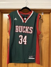 2015 Adidas Giannis Antetokounmpo Milwaukee Bucks Rookie Jersey Mens Size S