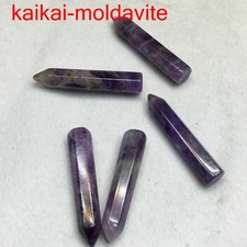 5Pcs/lot natural amethyst stone high quality healing point crystal pillar FJ29
