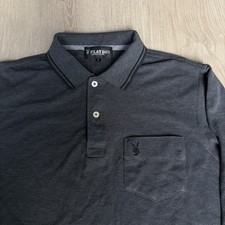 Vintage 90s Playboy Long Sleeve Polo Shirt Mens Small Gray Button