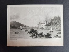 Antique 1830 print - Dartmouth Castle - Devon - William Westall