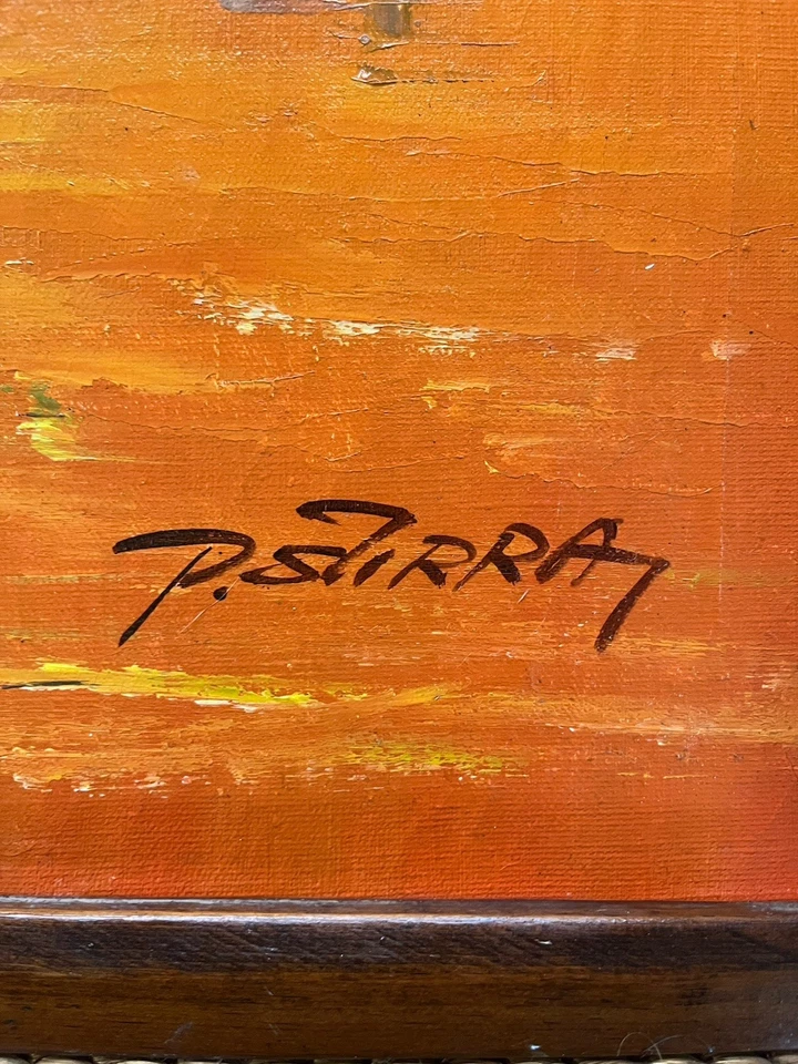 Pabolo Stirrat Vintage Veleros en Puerto Pintura al Óleo Original Foto 2 de 3