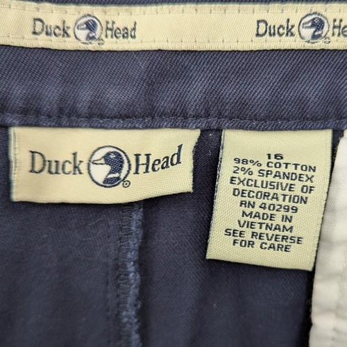 Excellent Condition Navy Blue Duck Head Chino Pants Size 16 Women's Trousers - Picture 3 of 4