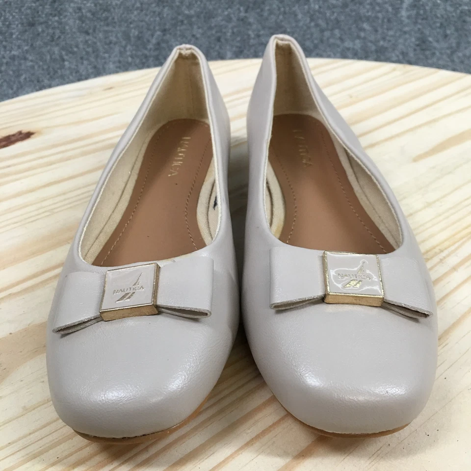 NEW Nautica Shoes Womens 6.5 Cliona Slip On Ballet Flats Brown Faux Leather - Image 4 of 4