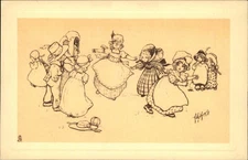 TUCK "Lads and Lasses" No. 9838 Blind Man's Bluff Antique Postcard