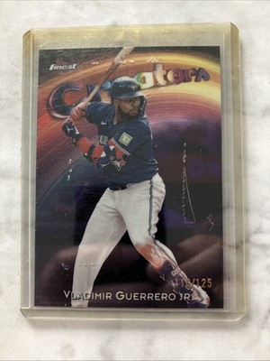  Vladimir Guerrero Jr 2025 Topps Finest #C-27 Creators Purple 067/125 Blue Jays