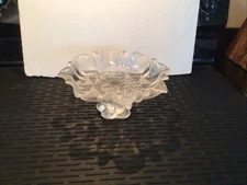 MIKASA CHRISTMAS STORY BON BON SERVING PLATES Frosted Footed 4.50” High 9.75”