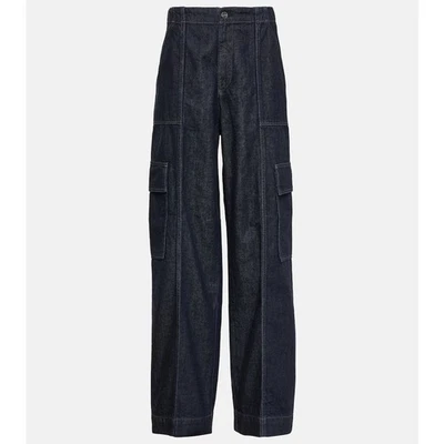 Neu Ag Adriano Goldschmied X Emrata Amia Hohe Taille Weites Bein Cargo Jeans 32 - Bild 1 von 4