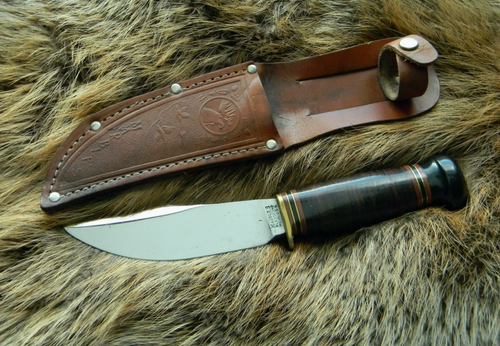 Gorgeous, Marbles Arms "woodcraft" pattern hunting knife, original sheath