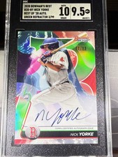2020 Nick Yorke Bowmans Best Green Best Of 20 Auto #B20-NY 3/99 SGC 9.5/10