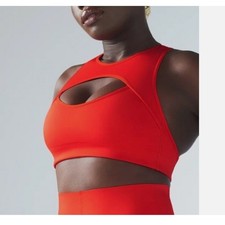 Savage X Fenty Hotline Medium Impact Sports Bra Red Cutout 2X