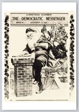 Christmas Santa Claus Chimney Democratic Messenger New 2025 Image Card 4x6 Blank