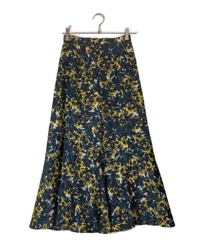 Abito Camicia Lungo FIND Floral Shirt Maxi | Nero Con Stampa Floreale, Taglia Large (14), Chiusura Con Bottoni E Spacco