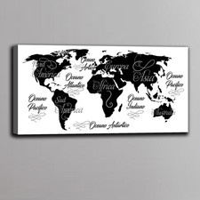 Quadro Moderno Planisfero Mapp…