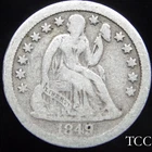 1849 O SEATED LIBERTY DIME ~ ORIGINAL NEW ORLEANS 10c COIN ~ FREE SHIPPING ~ TCC