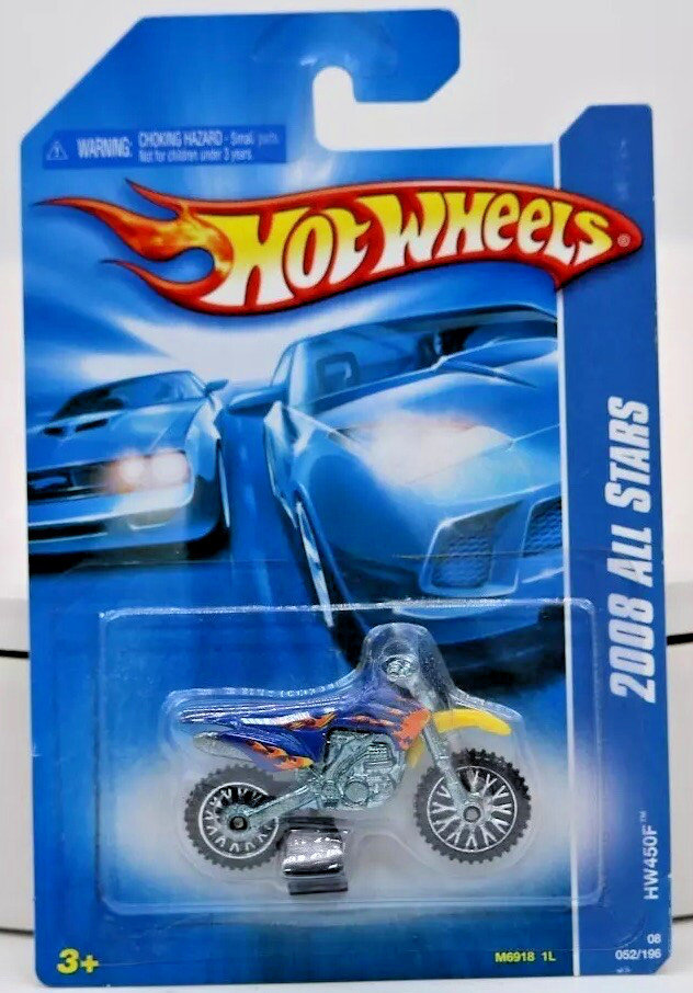 2008 Hot Wheels 1:64 2008 All Stars HW450F Cerise w/Yellow Flames 052/196 NIB