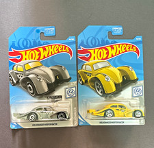 Hot Wheels Volkswagen Series 1:64 2017 Käfer Racer Yellow/Silver Diecast Lot 2