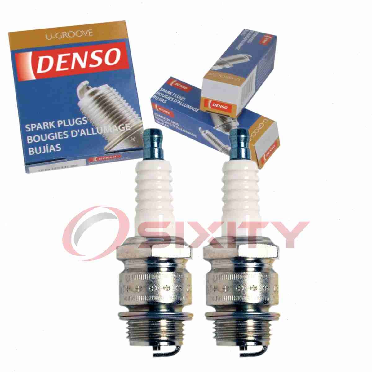 2 pc DENSO 5000 Standard U-Groove Spark Plugs for L14-U 386 Ignition Wire tl