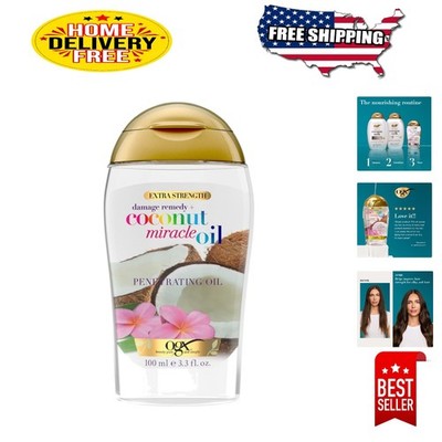 Coconut Miracle Oil 3.3 Fl Oz - Extra Hydrating Anti-Frizz for Dry, Coarse Hair