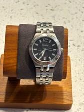 Fossil Blue AM-4083 Men’s Quartz Black Dial Stainless Steel Watch 100M