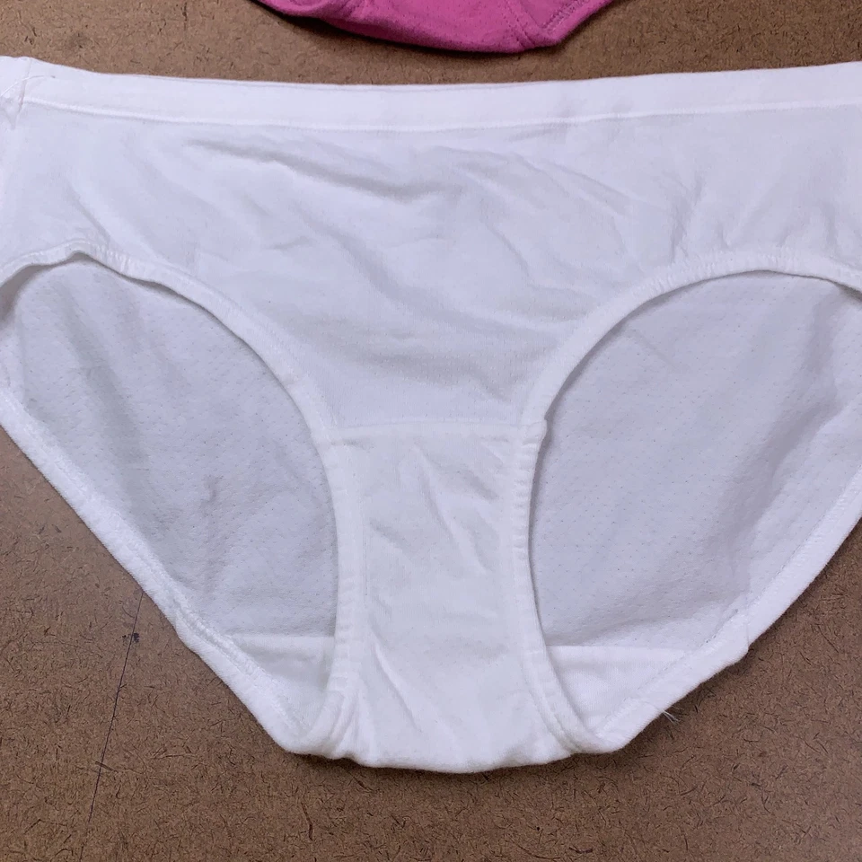 Braguita de bikini transpirable Fruit of the Loom para mujer talla 7 rosa blanco 2 piezas nueva Foto 2 de 4