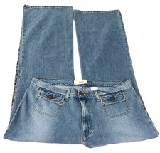 Gap Flare Cleo Jeans Womens Size 16 Regular Blue Wide Leg High Rise Denim