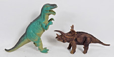 UNBRANDED / 2 Rubber Toy Dinosaurs / CHILD PLAYTIME / EDUCATION /SAFE CLEAN FUN