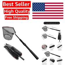 Fishing Net Fish Landing Net Collapsible Fish Net with Anti-Slip Telescoping ...