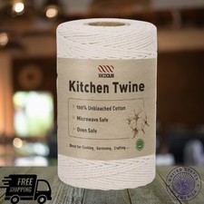 476ft Butchers Cooking Twine, 100 Cotton Kitchen Twine String, 2mm Cotton for R