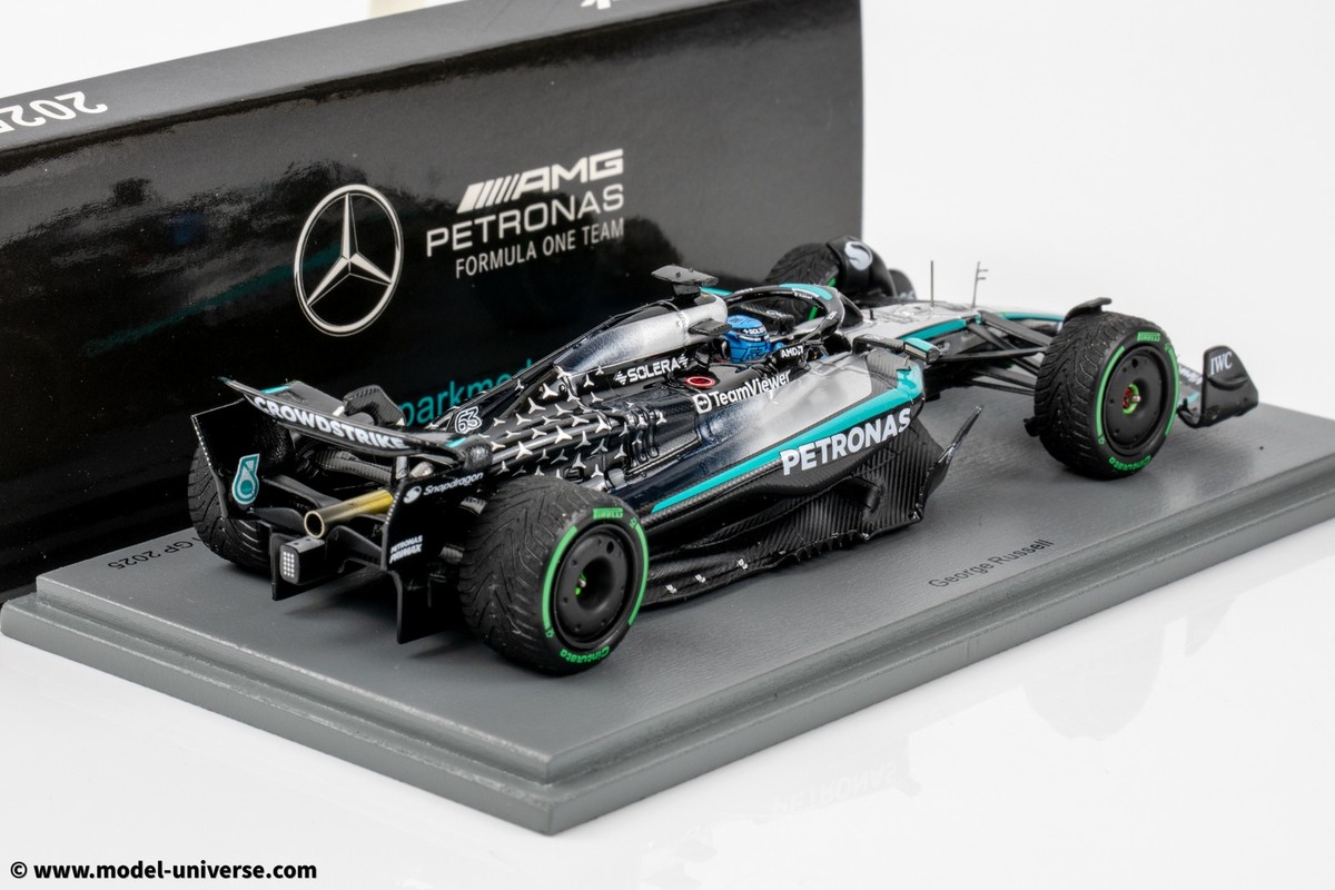 Spark メルセデス F1 ミニカー 2025年モデル Spark - 1:43 Mercedes F1 W16E No.63 George Russell 3rd Australian