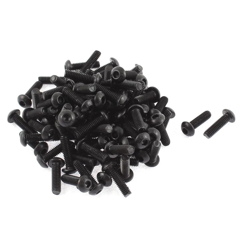100pcs M4X14 Fitage 10,9 Acier Alliage Ronde Boulon vis hexagonale tête DIN - Photo 1/1