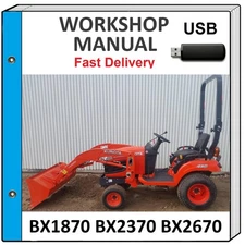 KUBOTA BX1870 BX2370 BX2670 TRACTOR SERVICE REPAIR WORKSHOP MANUAL ON USB
