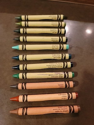 #ad #ad Crayola Green Earth Tone Crayons Lot – Forest Olive Asparagus Jungle $14.99