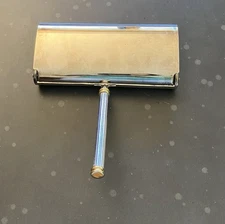 Vintage French Silver Plated Silent Butler Crumb Sweeper/Catcher W-Handle