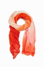 Foulard rettangolare plissettata sfumata Donna DESIGUAL Arancione