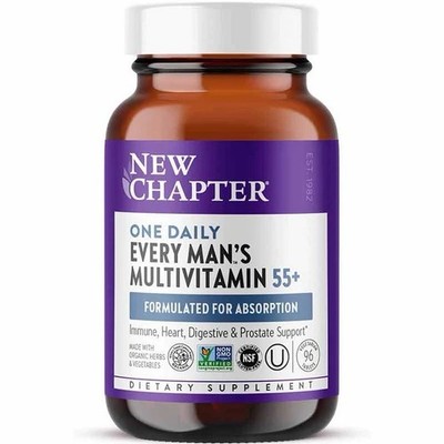 New Chapter One Daily Every Man's 55+ Multivitamin Immune Support 96 Tablets