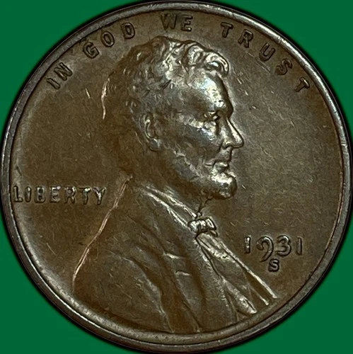 1931-S Lincoln Wheat Cent Extremely Fine XF Coin #36365