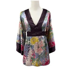 VTG Y2K Forever 21 Floral Babydoll Top M Kimo...