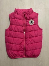 Converse All Star Pink Puffer Vest Jacket Kids Sleeveless Size 10-12 years