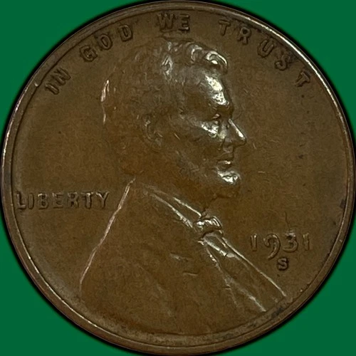 1931-S Lincoln Wheat Cent Extremely Fine XF Coin #33653