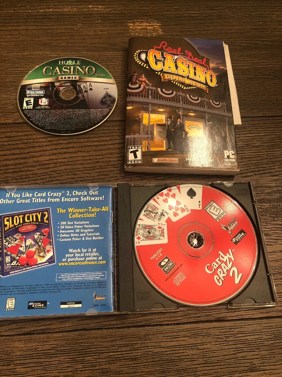 Card & Casino PC Games Lot Of 3 Real Deal Hoyle Card Crazy 2