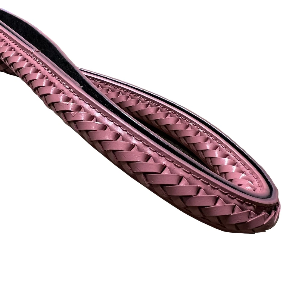 Elegante Correa de Perro Estilo Rosa Malva Mascota Cuero Trenzado Correa de Perro 5’ Foto 2 de 4